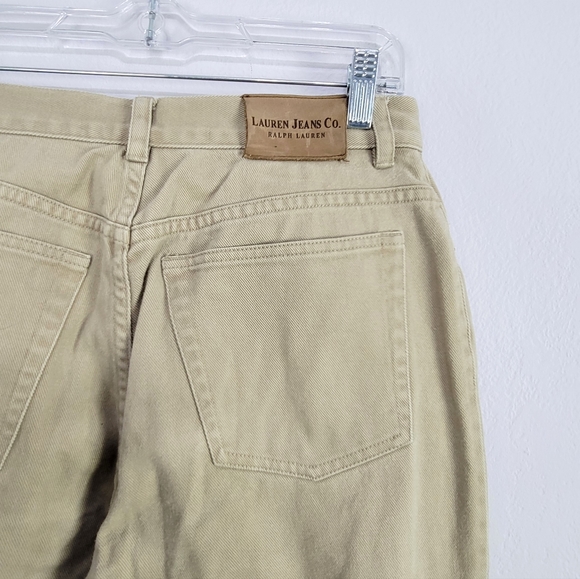 Vintage Lauren Jeans Co Tan Khaki High Rise Straight-leg Jeans Women's Size 8 - Picture 13 of 16